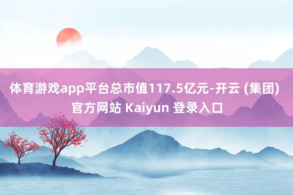   体育游戏app平台总市值117.5亿元-开云 (集团) 官方网站 Kaiyun 登录入口