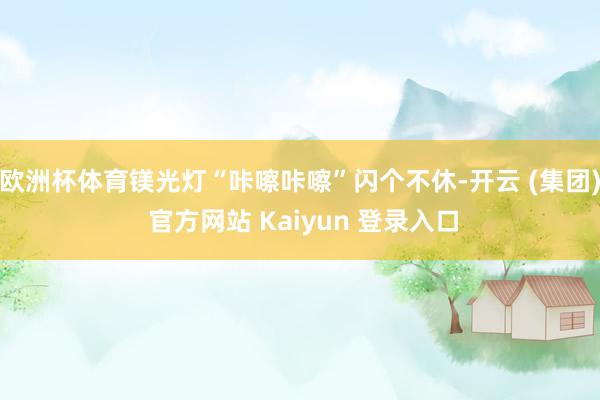   欧洲杯体育镁光灯“咔嚓咔嚓”闪个不休-开云 (集团) 官方网站 Kaiyun 登录入口