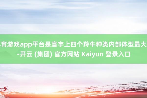   体育游戏app平台是寰宇上四个羚牛种类内部体型最大的-开云 (集团) 官方网站 Kaiyun 登录入口
