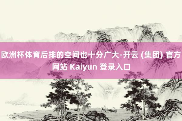 欧洲杯体育后排的空间也十分广大-开云 (集团) 官方网站 Kaiyun 登录入口
