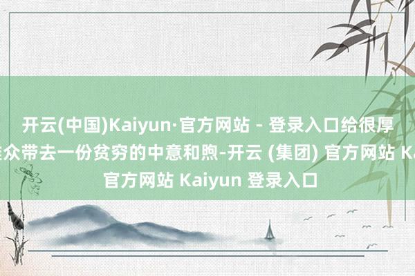 开云(中国)Kaiyun·官方网站 - 登录入口给很厚感情低