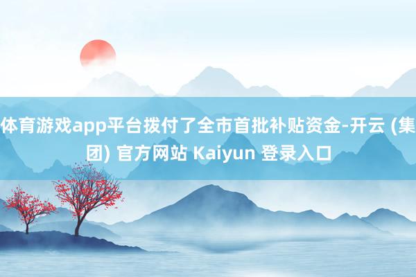 体育游戏app平台拨付了全市首批补贴资金-开云 (集团) 官