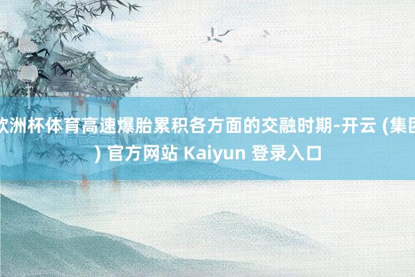 欧洲杯体育高速爆胎累积各方面的交融时期-开云 (集团) 官方网站 Kaiyun 登录入口