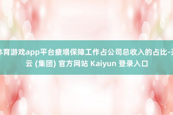 体育游戏app平台疲塌保障工作占公司总收入的占比-开云 (集
