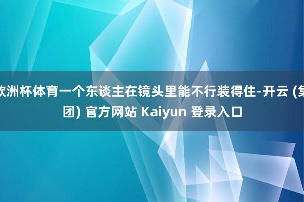   欧洲杯体育一个东谈主在镜头里能不行装得住-开云 (集团) 官方网站 Kaiyun 登录入口