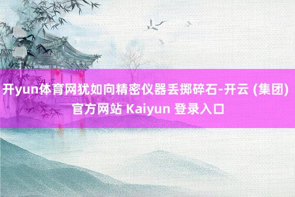 开yun体育网犹如向精密仪器丢掷碎石-开云 (集团) 官方网