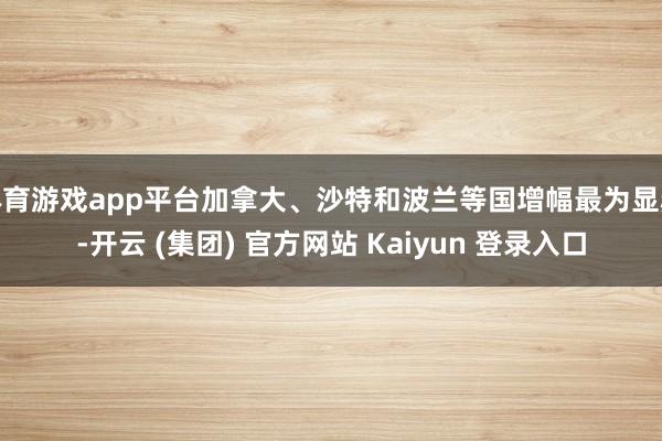 体育游戏app平台加拿大、沙特和波兰等国增幅最为显赫-开云 (集团) 官方网站 Kaiyun 登录入口