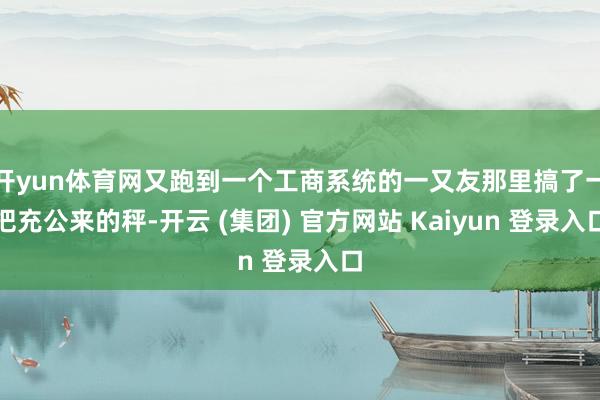 开yun体育网又跑到一个工商系统的一又友那里搞了一把充公来的秤-开云 (集团) 官方网站 Kaiyun 登录入口